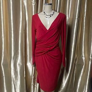Ralph Lauren Red Long Sleeve Dress
